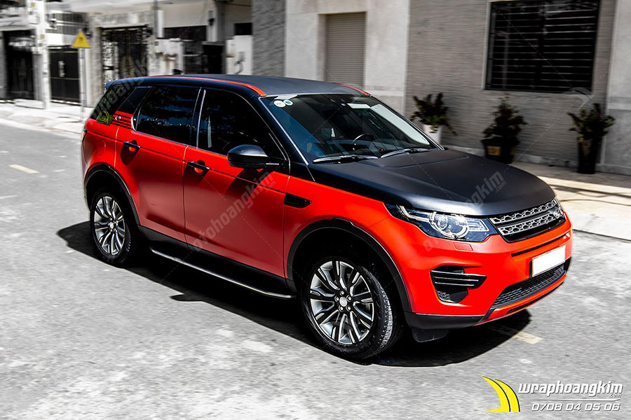 Dán đổi màu mờ bóng ngọc trai đỏ ánh kim Land Rover Discovery