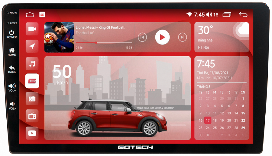 Màn Hình Android Gotech GT6 New 9 inch ảnh 2