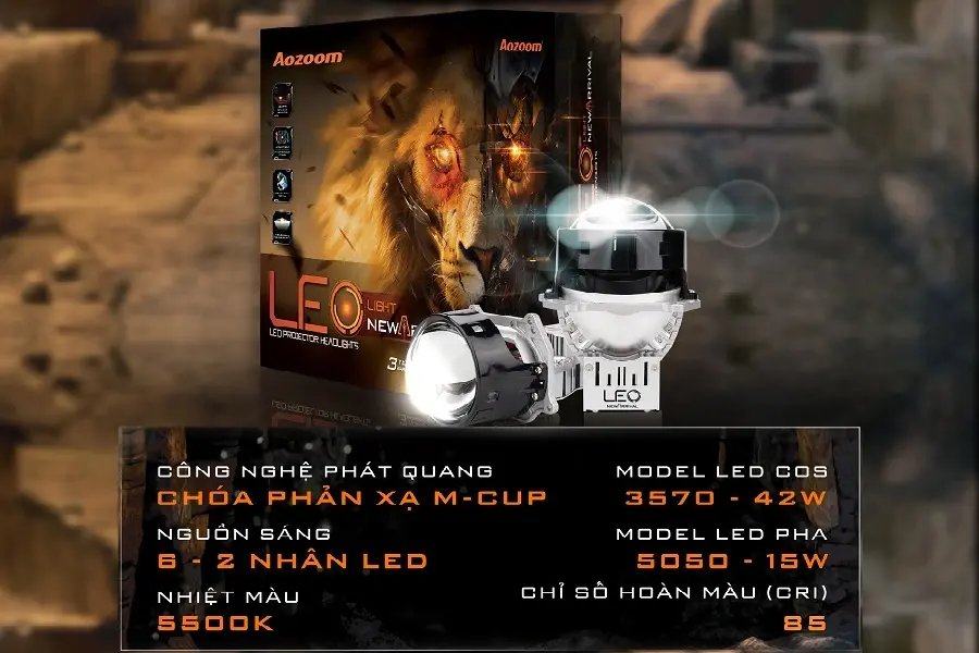 Đèn Aozoom Leo light tạo ra ánh sáng tối ưu