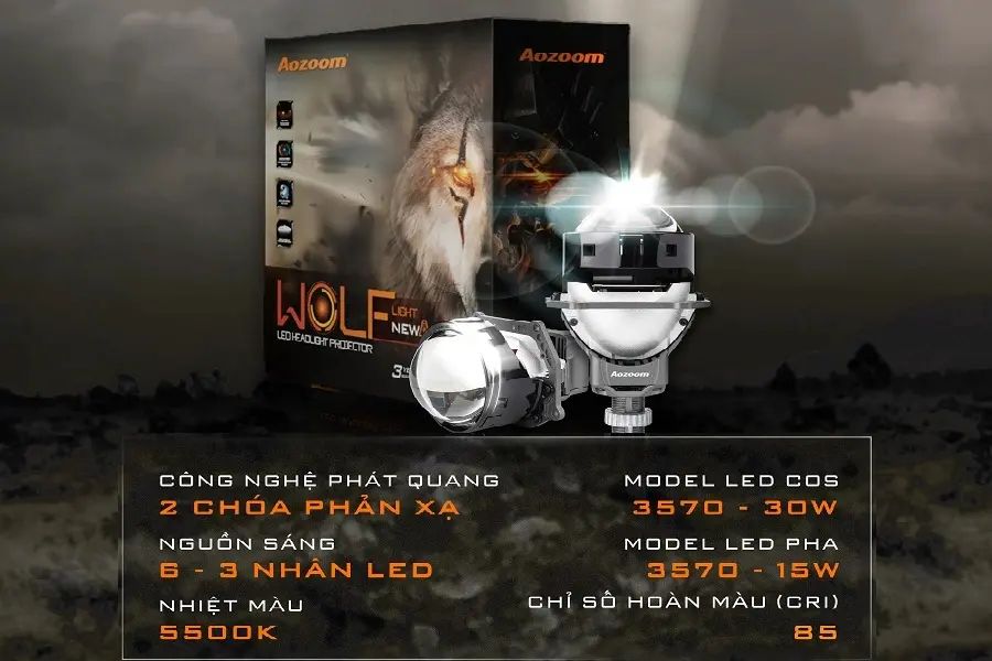 Đèn Aozoom Wolf light sản phẩm chiếu sáng tiên tiến