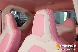 Bọc Ghế Da Nappa Hồng - Trắng VF3