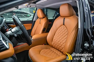 Bọc Áo Ghế Da Nappa King Nâu Cam Xe Camry