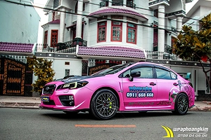 Dán đổi màu Candy hồng nhạt ánh kim Subaru WRX