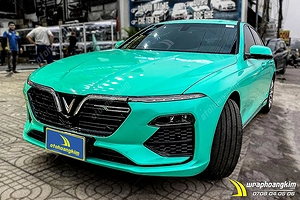 Dán đổi màu Candy xanh ngọc pha lê Vinfast Lux A