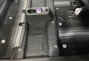 Lót sàn HOKI da Fiber 360 thêu hoạ tiết (MPV)