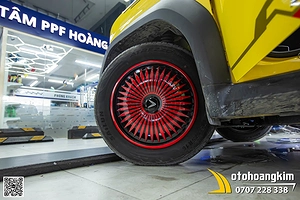 Chụp mâm nhựa 16 inch đỏ xe VF3