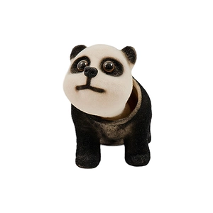 Chó lắc màu trắng đen trang trí ô tô