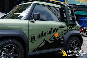 Tem Xe Vinfast VF3 - Mẫu tem chữ Adventure