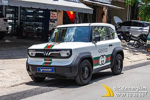Tem xe Vinfast VF3 - Mẫu tem Gucci