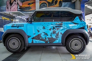 Tem xe Vinfast VF3 - Mẫu phong cách Geometric