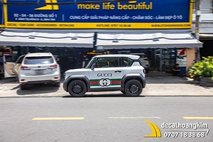 Tem xe Vinfast VF3 - Mẫu tem Gucci