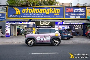 Tem xe Vinfast VF3 - Mẫu tem Mèo Vui Nhộn