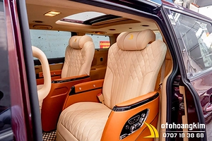 Ghế điện Limousine kết hợp ghế ngả phẳng xe Kia Sedona