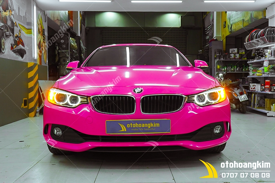 Dán đổi màu hồng Gloss Hot Pink Bmw - Ảnh 4