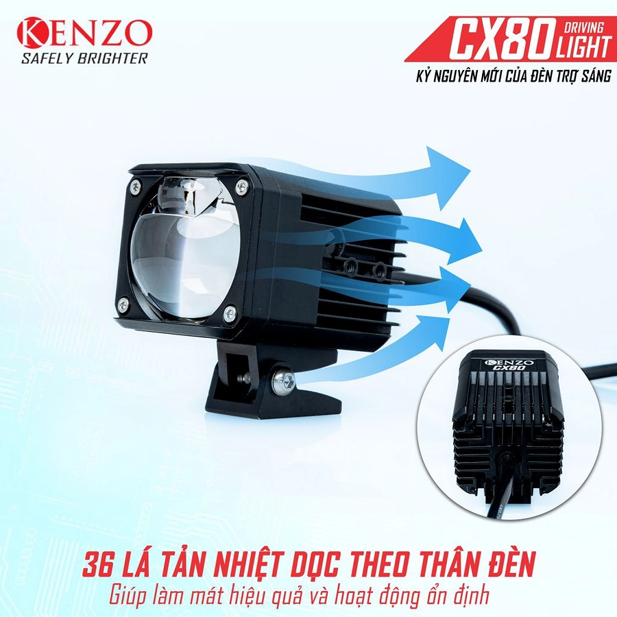 Đèn trợ sáng bi cầu Kenzo CX80 - Ảnh 4