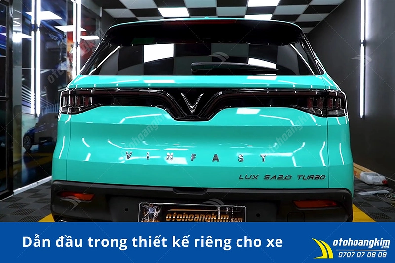 Dán đổi màu Candy pha lê xanh ngọc Vinfast Lux SA2.0