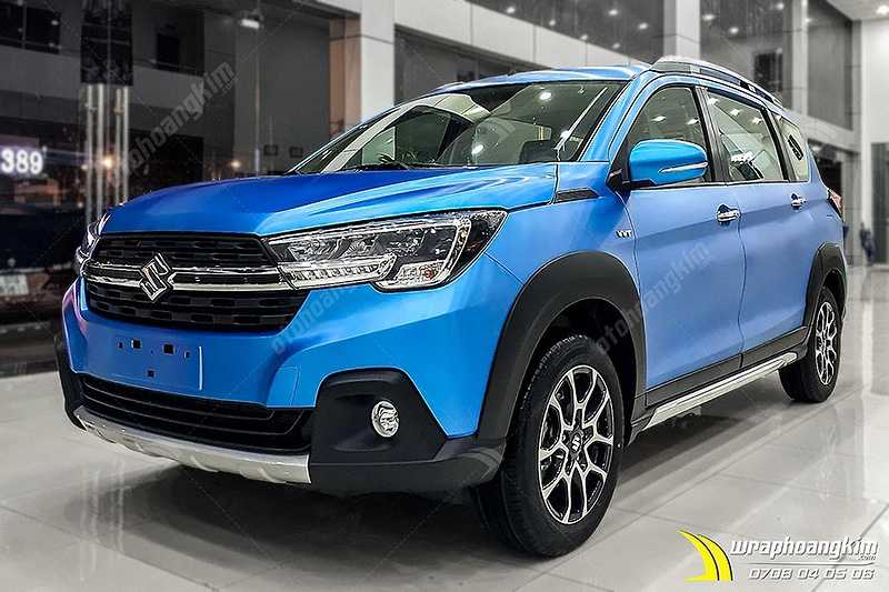 Dán đổi màu xanh nhôm xước ánh kim Suzuki Xl7