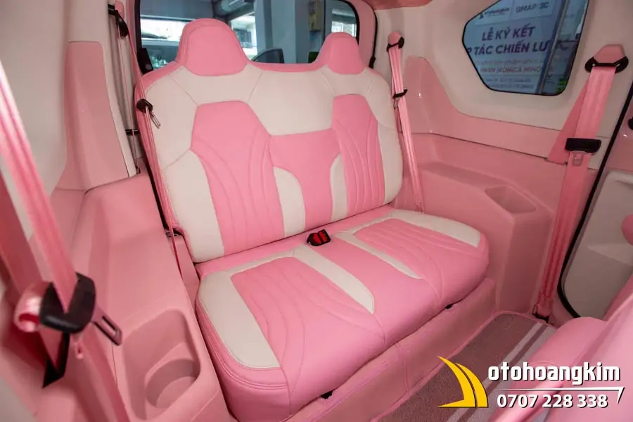 Bọc Ghế Da Nappa Hồng - Trắng VF3 - Ảnh 8