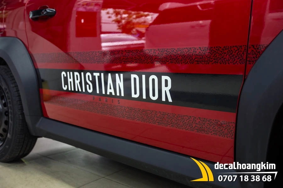 Tem Xe Vinfast VF3 - Mẫu tem Christian Dior - Ảnh 2