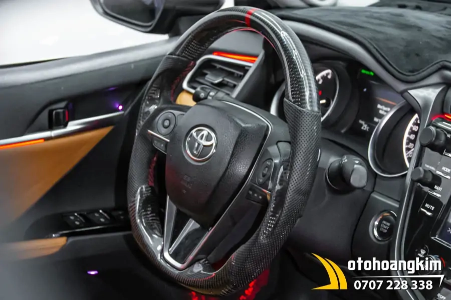 Bọc Vô Lăng Vân Carbon Xe Camry - Ảnh 4