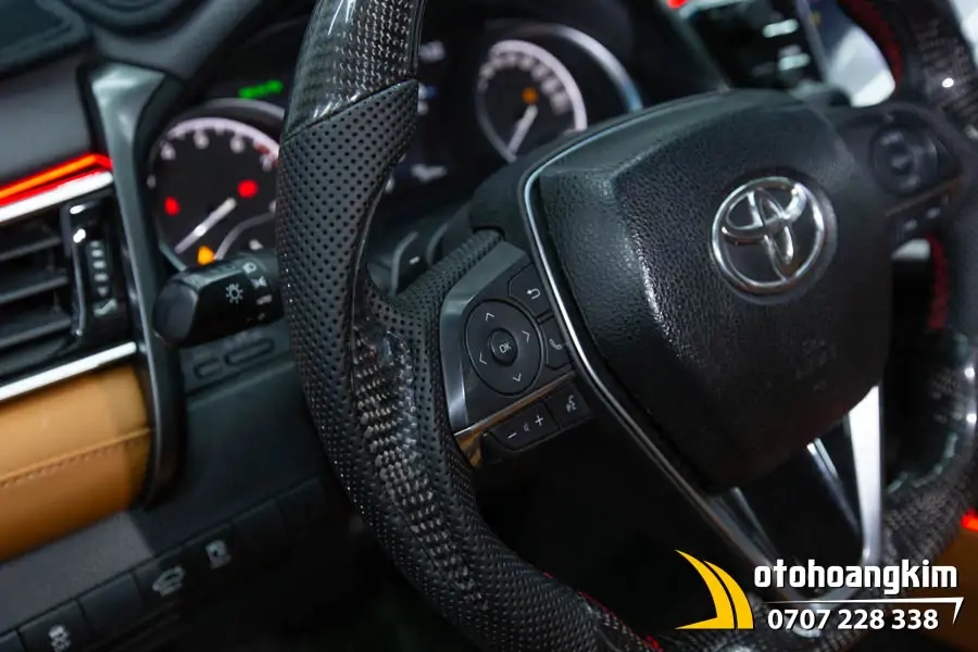 Bọc Vô Lăng Vân Carbon Xe Camry - Ảnh 2