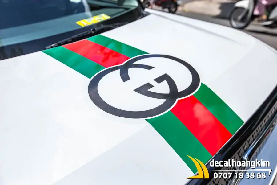 Tem xe Vinfast VF3 - Mẫu tem Gucci - Ảnh 5