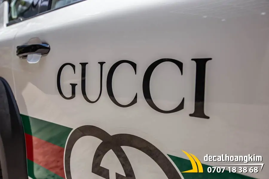 Tem xe Vinfast VF3 - Mẫu tem Gucci - Ảnh 7