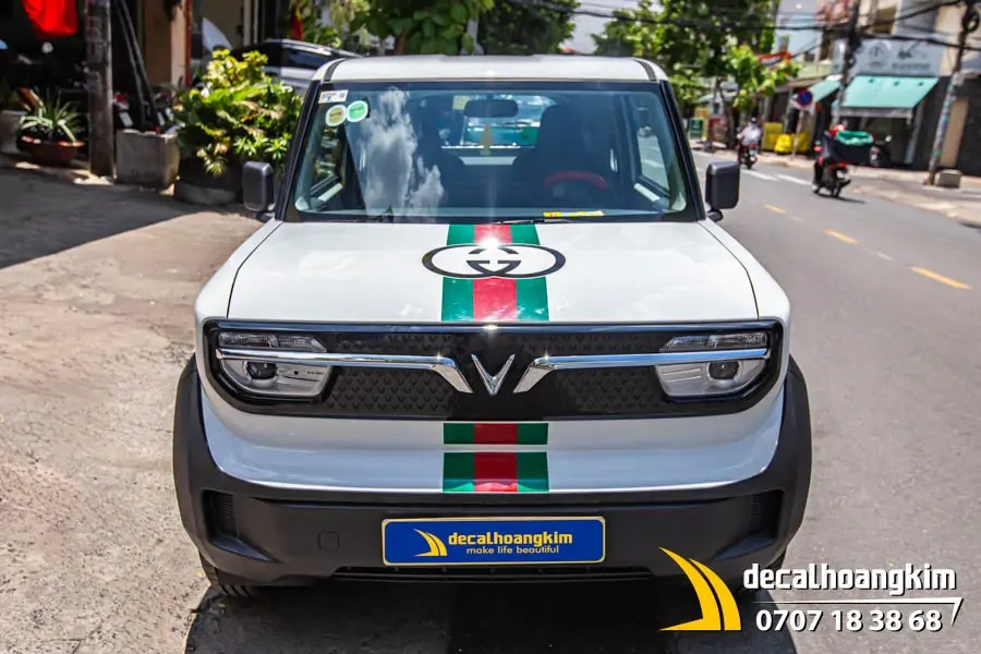 Tem xe Vinfast VF3 - Mẫu tem Gucci - Ảnh 4