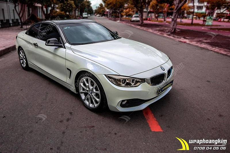 Dán đổi màu Candy trắng Bmw 428I
