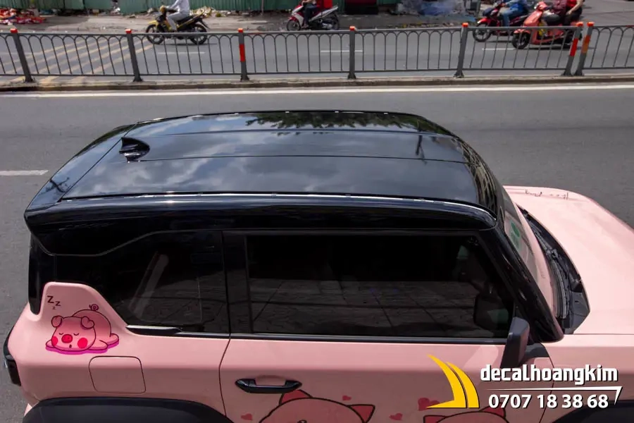 Tem xe Vinfast VF3 - Tem heo hồng dễ thương - Ảnh 1