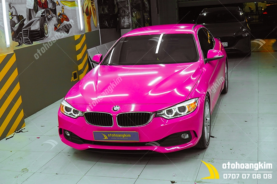 Dán đổi màu hồng Gloss Hot Pink Bmw - Ảnh 10