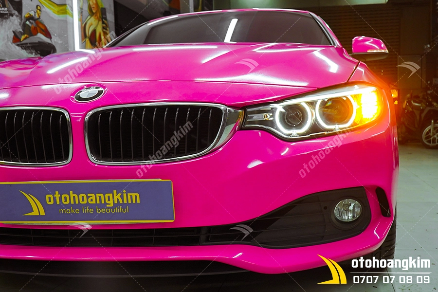 Dán đổi màu hồng Gloss Hot Pink Bmw - Ảnh 9