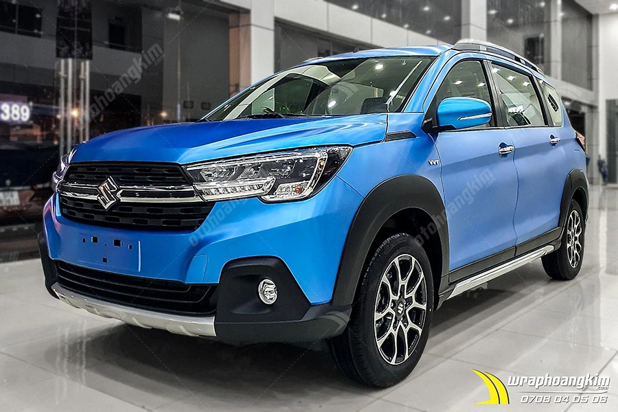 Dán đổi màu xanh nhôm xước ánh kim Suzuki Xl7 - Ảnh 6
