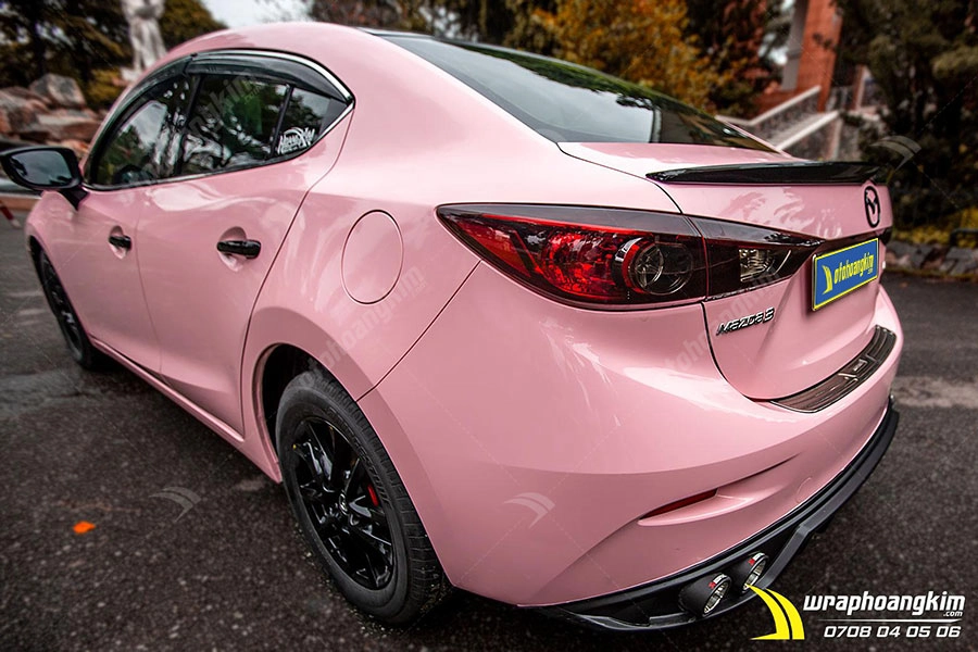 Dán đổi màu Candy hồng đào pha lê Mazda 3 - Ảnh 7