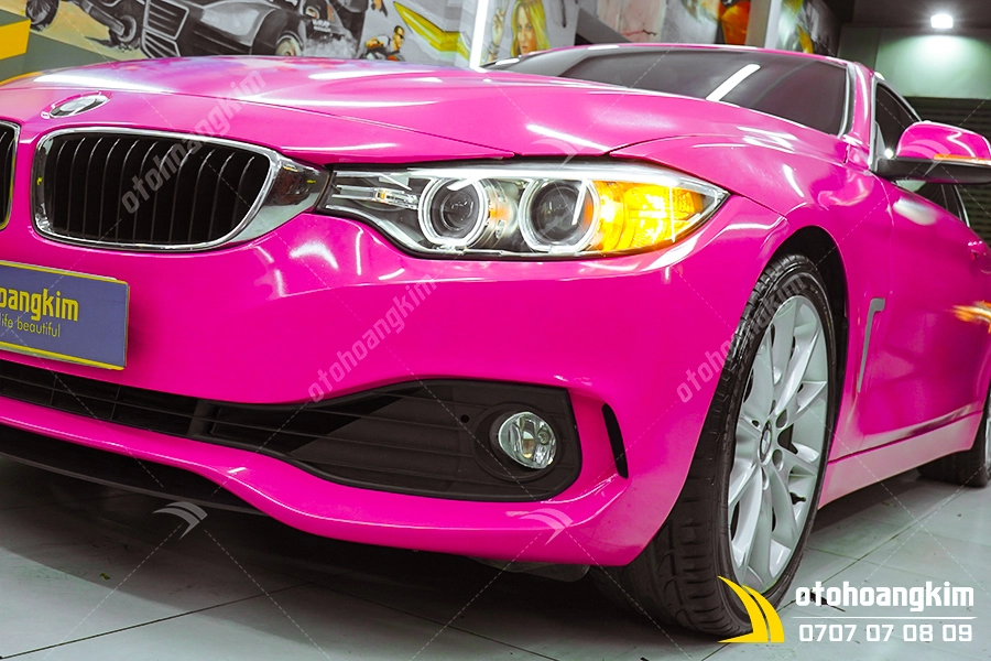 Dán đổi màu hồng Gloss Hot Pink Bmw - Ảnh 3