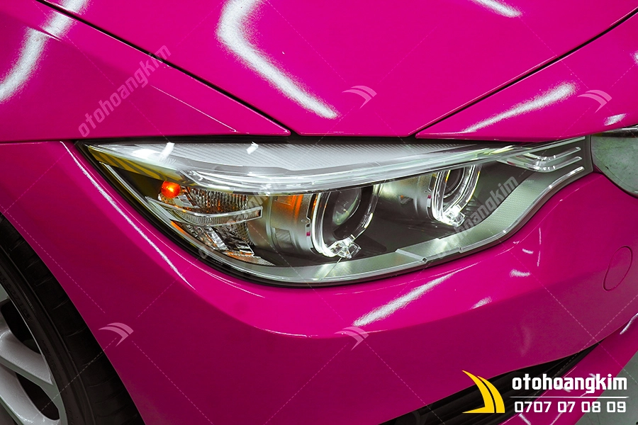 Dán đổi màu hồng Gloss Hot Pink Bmw - Ảnh 8