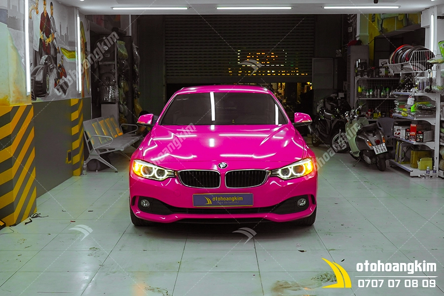 Dán đổi màu hồng Gloss Hot Pink Bmw - Ảnh 7