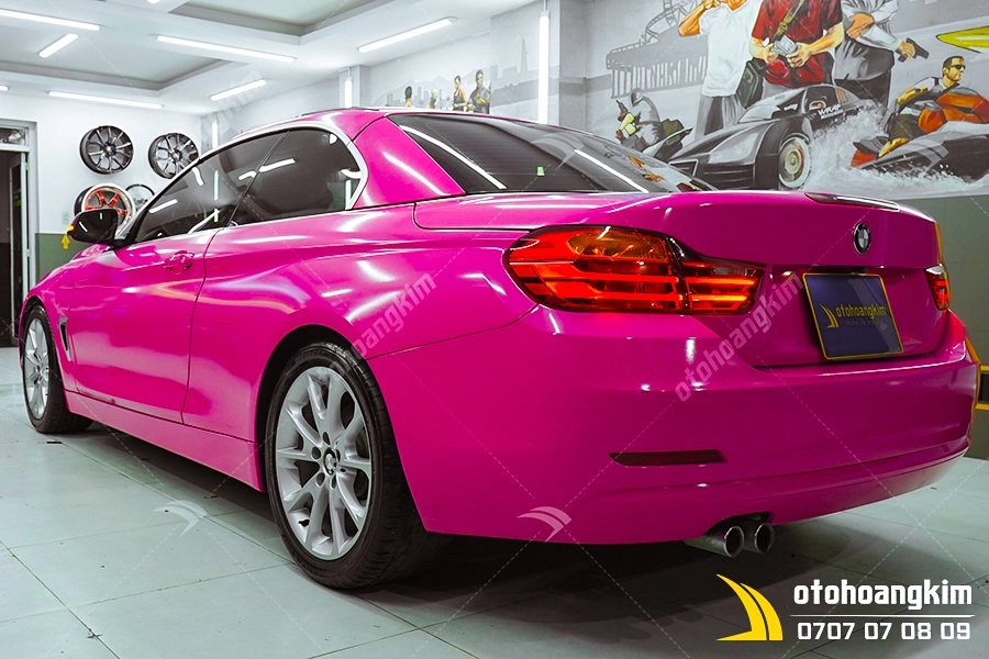 Dán đổi màu hồng Gloss Hot Pink Bmw - Ảnh 2