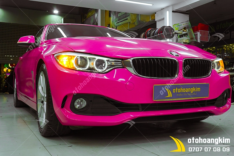 Dán đổi màu hồng Gloss Hot Pink Bmw - Ảnh 6