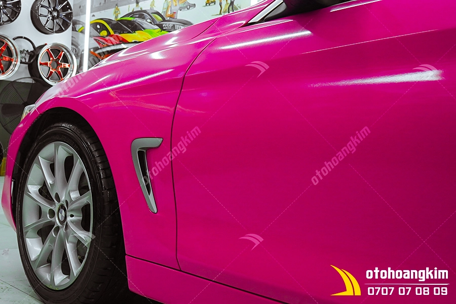 Dán đổi màu hồng Gloss Hot Pink Bmw - Ảnh 1