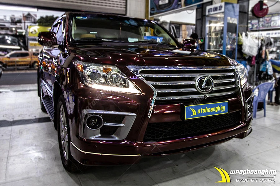 Dán đổi màu Candy hoa hồng đen Lexus Lx570 - Ảnh 4
