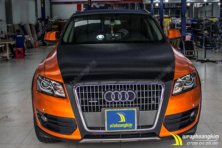 Dán đổi màu nhôm xước ánh kim Audi Q5 - Ảnh 1