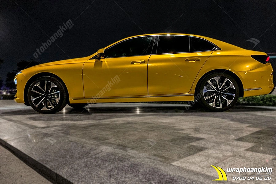Dán đổi màu Candy vàng Vinfast Lux A - Ảnh 2
