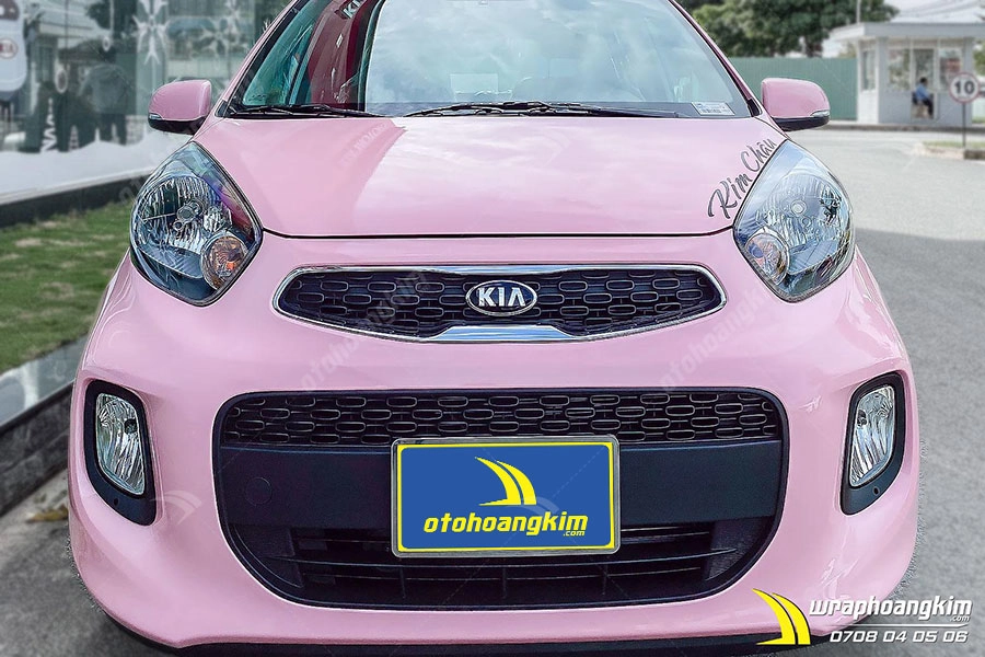 Dán đổi màu Candy hồng Kia Morning - Ảnh 4
