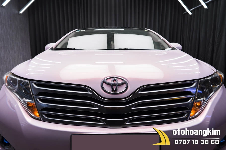 Wrap Đổi Màu Diamond White Pink Xe Toyota VENZA - Ảnh 4