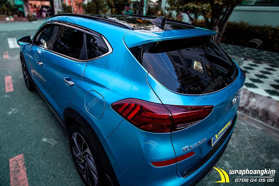 Dán đổi màu Candy xanh Hyundai Tucson - Ảnh 4
