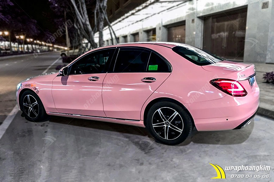 Dán đổi màu Candy hồng Mercedes C180 - Ảnh 1