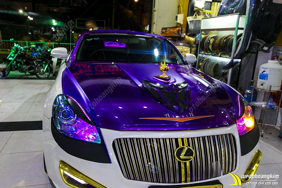 Dán đổi màu Candy tím Lexus - Ảnh 3