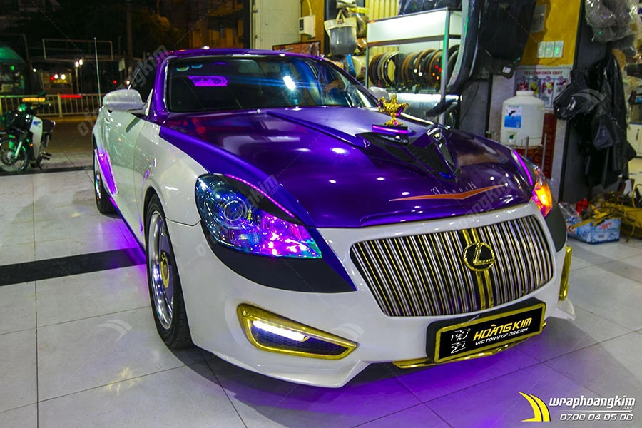Dán đổi màu Candy tím Lexus - Ảnh 1