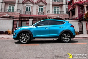 Dán đổi màu Candy xanh Hyundai Tucson